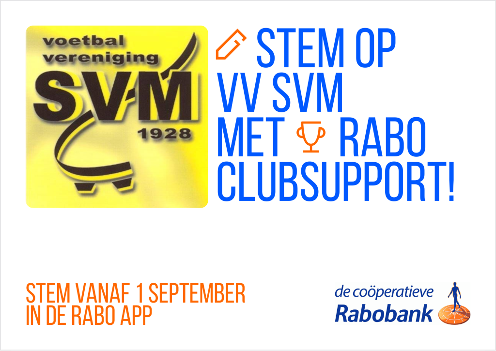 Svm doet ook dit jaar weer mee aan Rabo ClubSupport: Jouw stem telt!